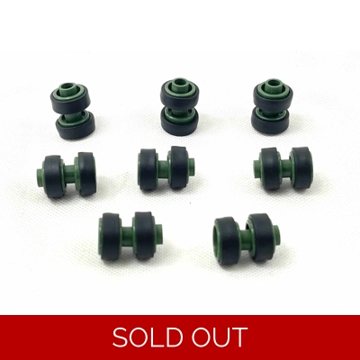 Haya 1/16 Centurion  Plastic Return Rollers  Wheels with Rubber Tyres